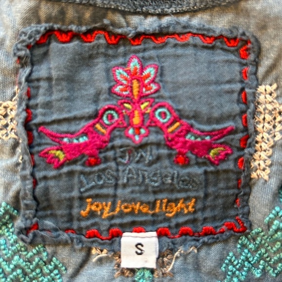 JOHNNY WAS embroidered shirt / 
Top  SMALL - Picture 3 of 9